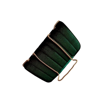 Picture of Velvet stylish handbag for women - Green
