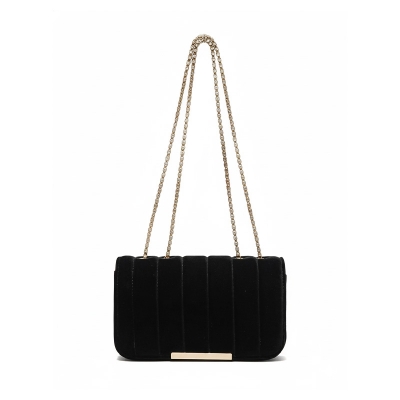Picture of Velvet stylish handbag for women - Black