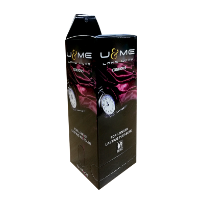 Picture of U&ME Long Love Condoms for long lasting ejaculation  Full dispenser.