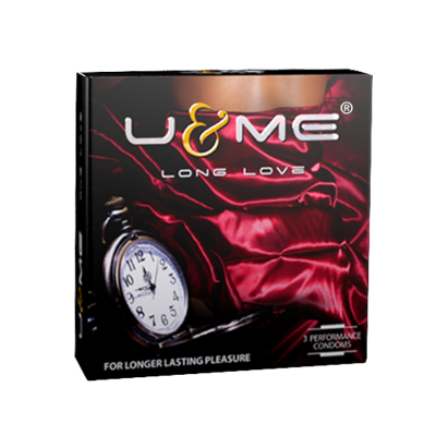 Picture of U&ME Long Love Condoms for long lasting ejaculation  Full dispenser.