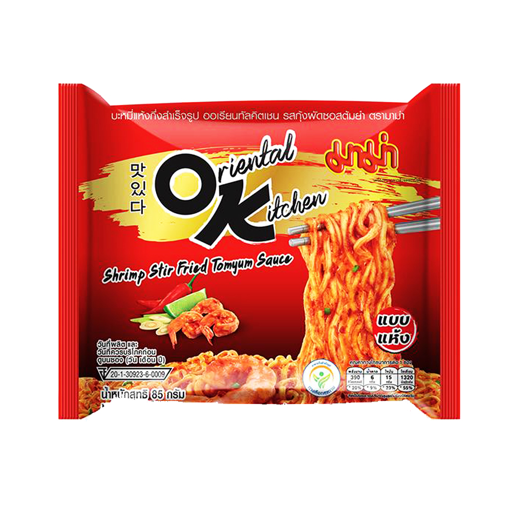 Picture of Mama Instant Noodles Oriental Kitchen Shrimp STIR Fried Tom Yum Sauce Flavour 85gm
