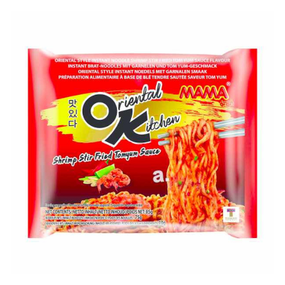 Picture of Mama Instant Noodles Oriental Kitchen Shrimp STIR Fried Tom Yum Sauce Flavour 85gm