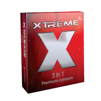 Picture of Xtreme 3 in 1 Condoms for Most pleasure 3 Pcs Pack