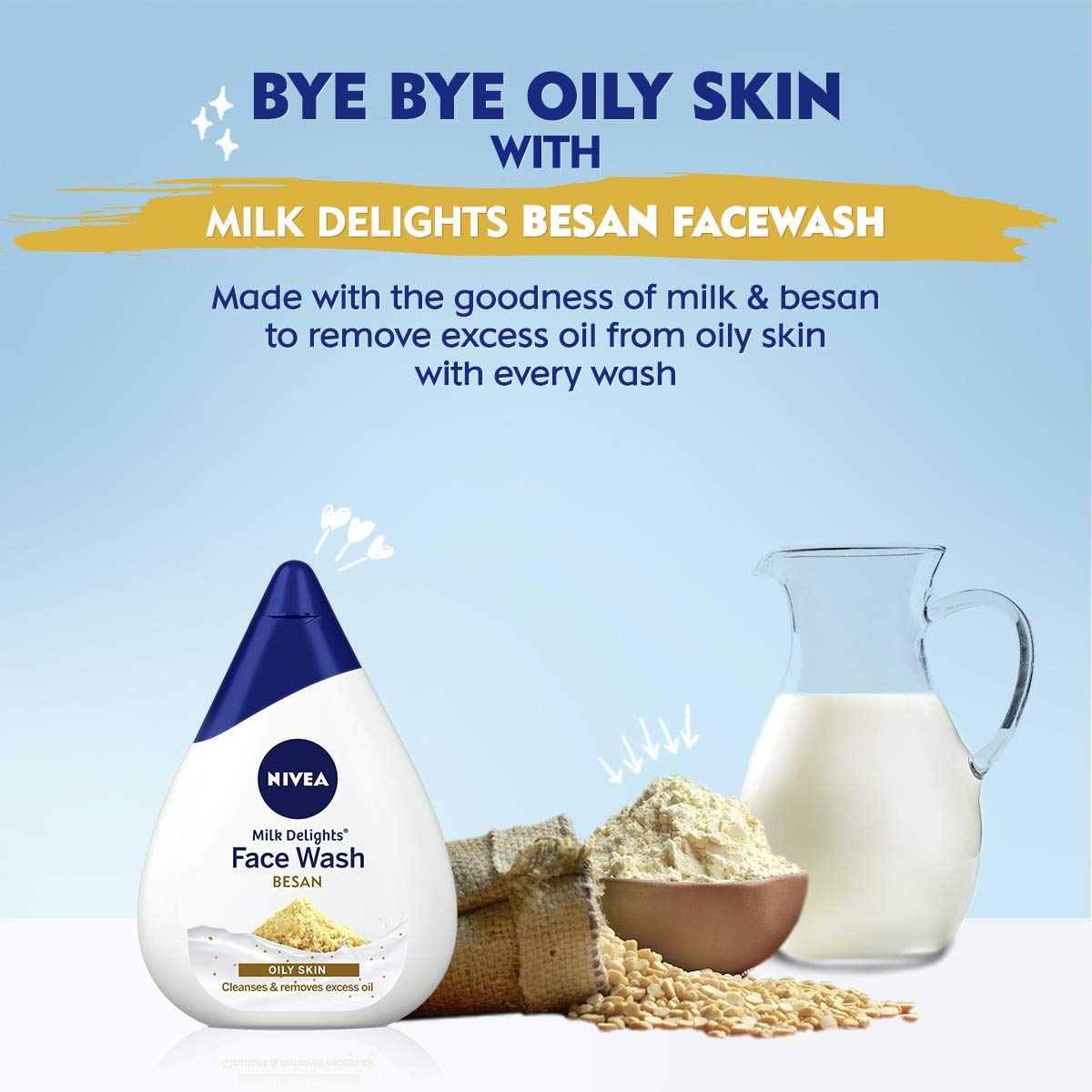 Picture of Nivea Milk delight Face wash Besan 100 ml 