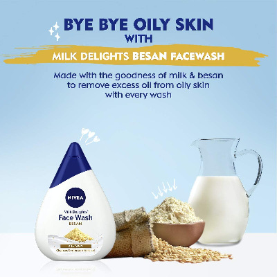 Picture of Nivea Milk delight Face wash Besan 100 ml 