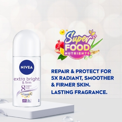 Picture of NIVEA Extra Bright & Firm & Super Food Roll On 25ml