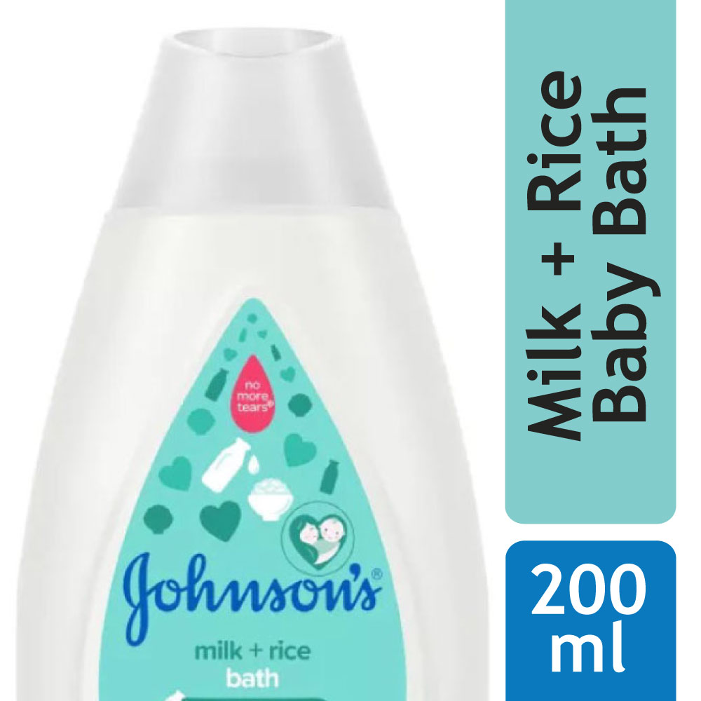 Johnson's Baby Milk + Rice Bath 200ml (Malaysia) IDConline shop bangladeshothoba.com