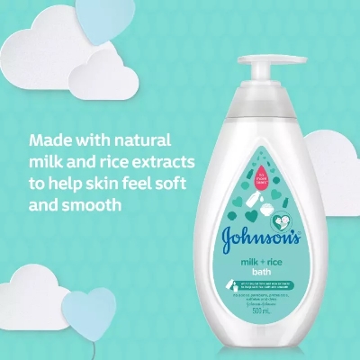 Johnson's Baby Milk + Rice Bath 500ml (Malaysia) IDConline shop bangladeshothoba.com