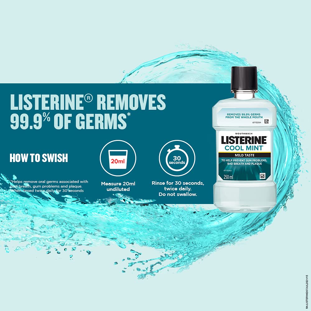 Listerine Cool Mint Mild Taste Liquid Mouthwash 250ml IDConline shop bangladeshothoba.com