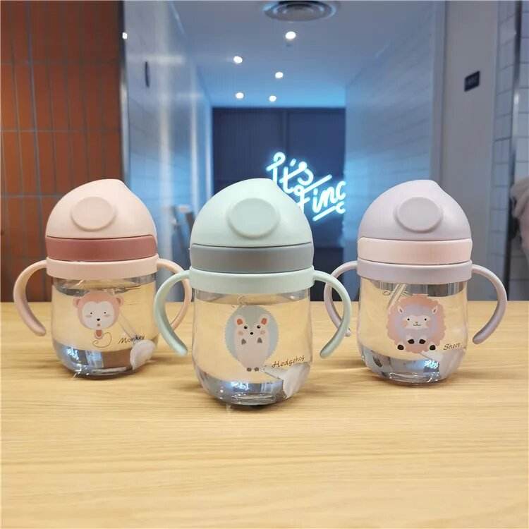 Picture of Children's Baby Training Cup Sippy Cup 250ml Pc Material Bpa Free Baby Water Bottle With Handle
