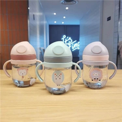 Picture of Children's Baby Training Cup Sippy Cup 250ml Pc Material Bpa Free Baby Water Bottle With Handle
