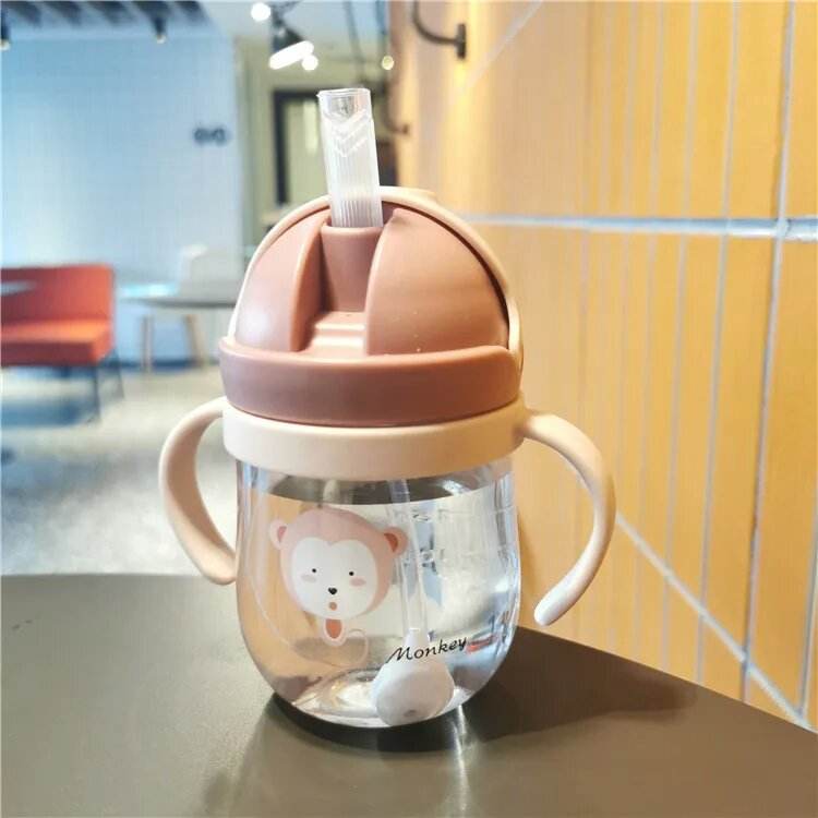Picture of Children's Baby Training Cup Sippy Cup 250ml Pc Material Bpa Free Baby Water Bottle With Handle