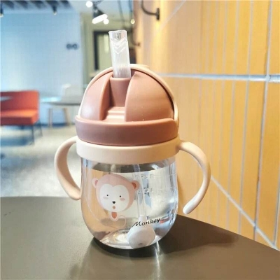 Picture of Children's Baby Training Cup Sippy Cup 250ml Pc Material Bpa Free Baby Water Bottle With Handle