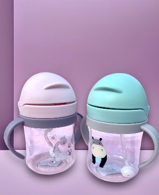 Picture of 250ml Anti-choking Drinking Straw Cup Drinking Baby Cup Toddlers Water Bottle Kids Training Sippy Cup
