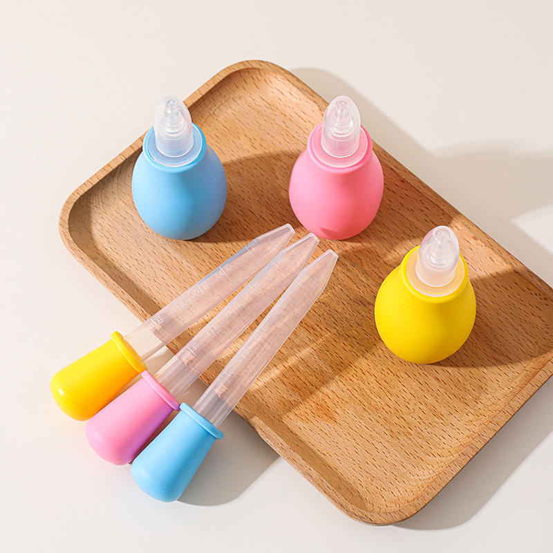 Picture of Manual Baby Nasal Aspirator with Snot Cleaner Dropper Type Water & Medicine Feeder Set