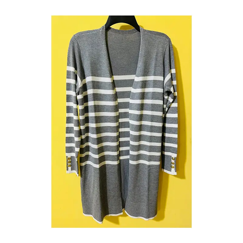 Picture of fantastic open dress cardigan with sleeve intersia