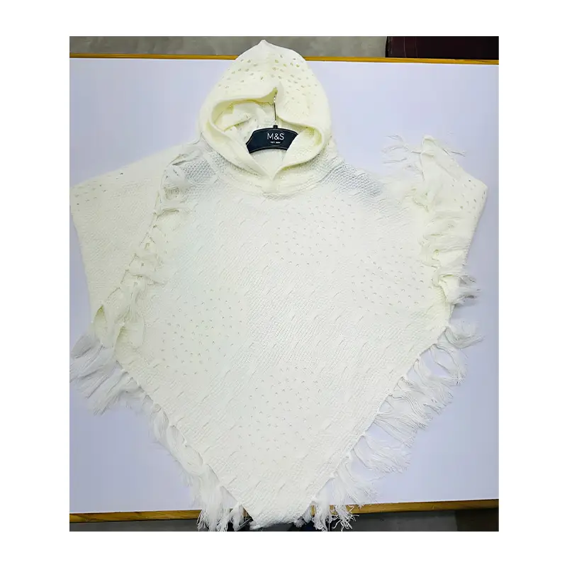 Picture of Beautiful High Quality Hoody Poncho Sweater(Crochet Work )