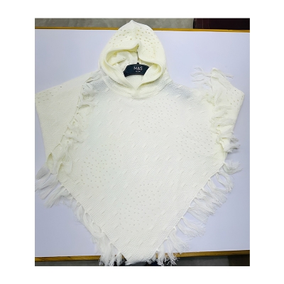 Picture of Beautiful High Quality Hoody Poncho Sweater(Crochet Work )
