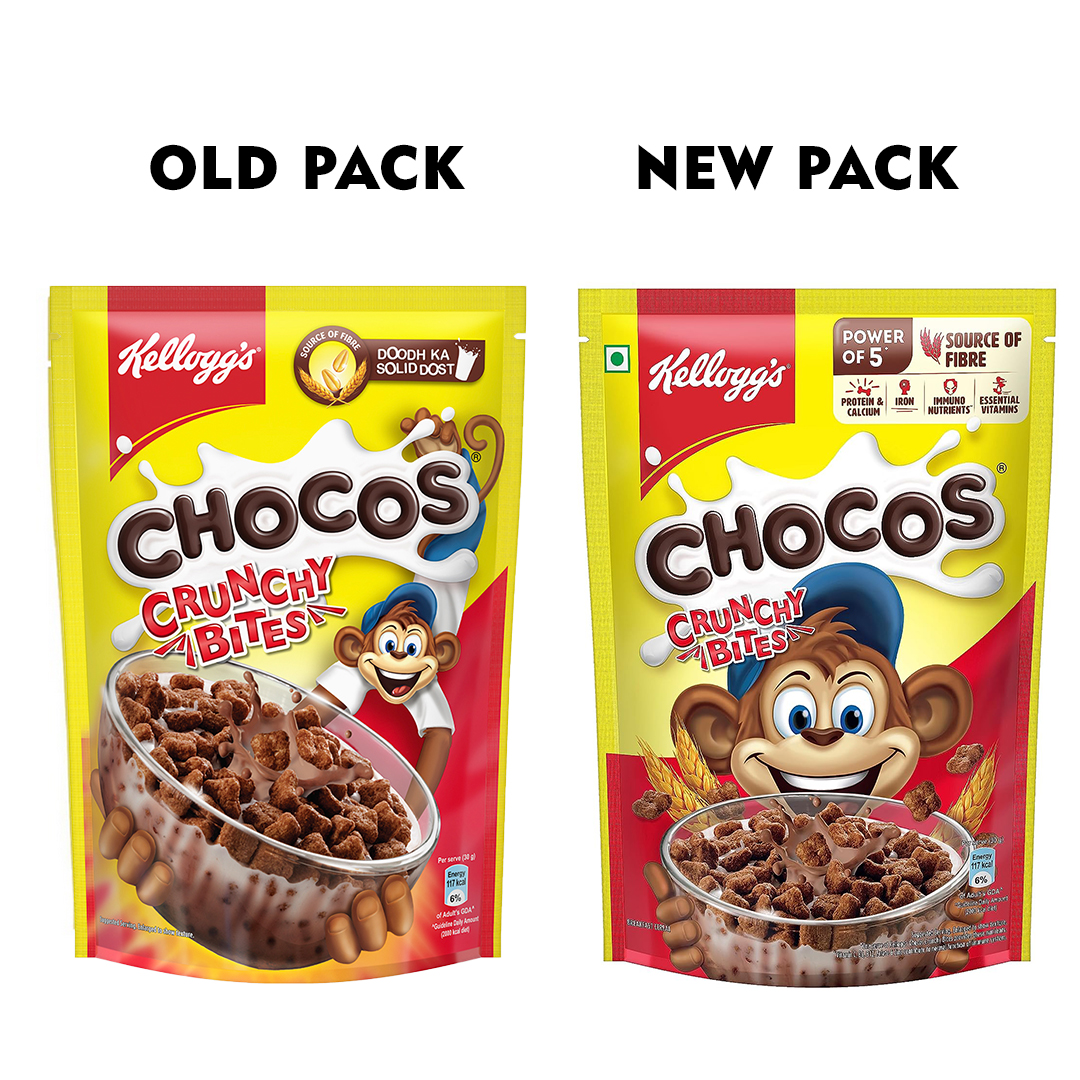 Picture of Kellogg's Chocos Crunchy Bites Chocolate Breakfast Cereal 375gm