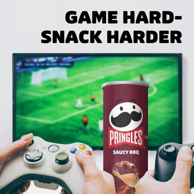 Picture of Pringles Saucy BBQ Potato Chips 134gm