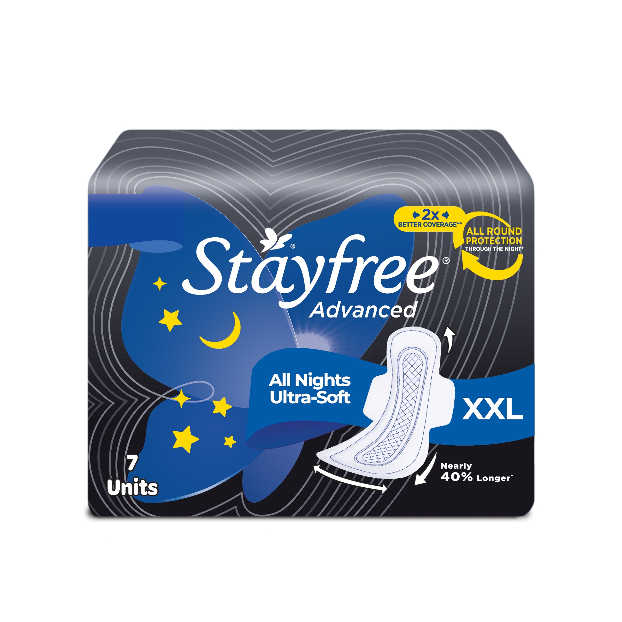 Stayfree Advanced All Nights Ultra-Soft XXL Sanitary Thin Napkins, with Wings 7 pads IDConline shop bangladeshothoba.com