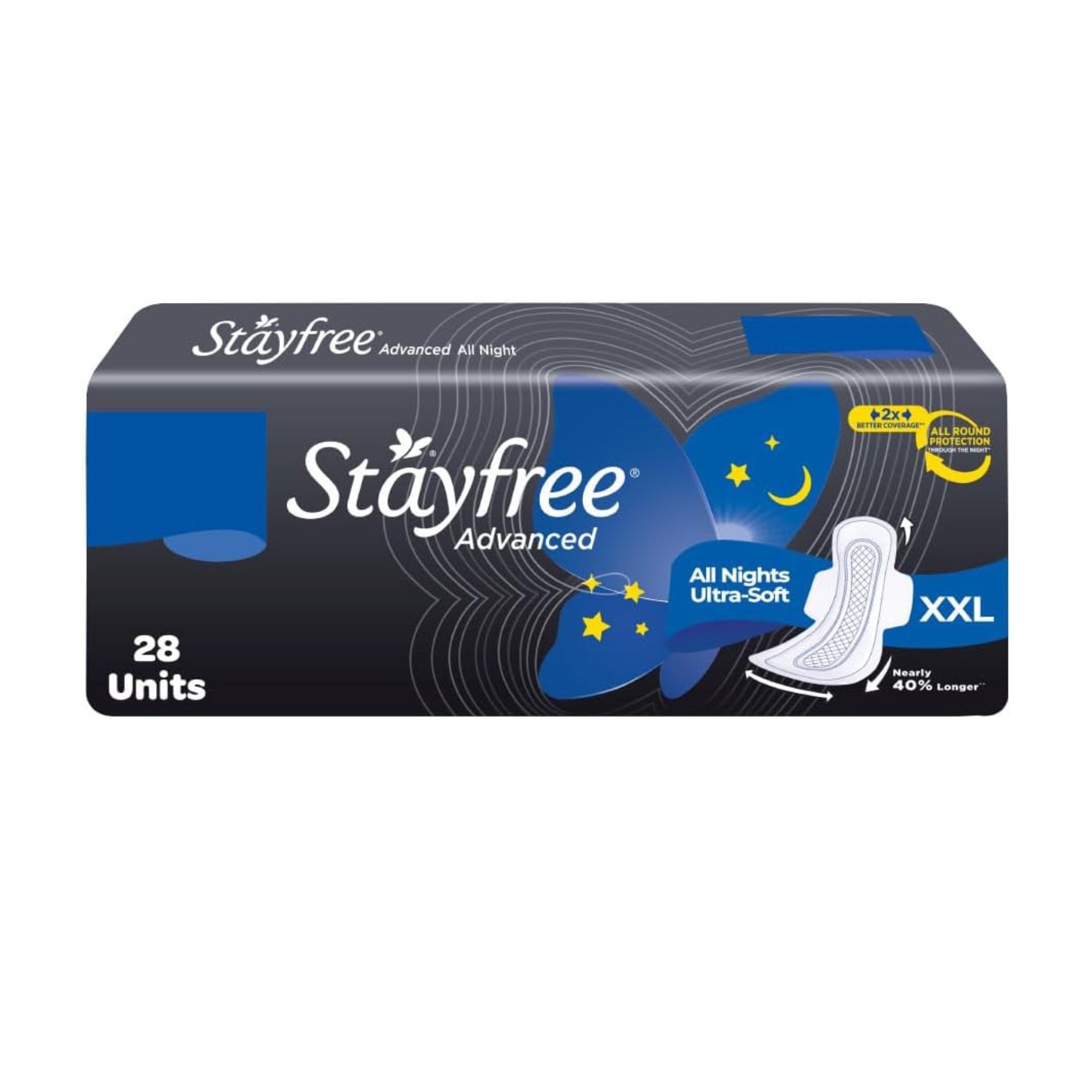 Stayfree Advanced All Nights Ultra-Soft XXL Sanitary Thin Napkins, with Wings 28 pads IDConline shop bangladeshothoba.com