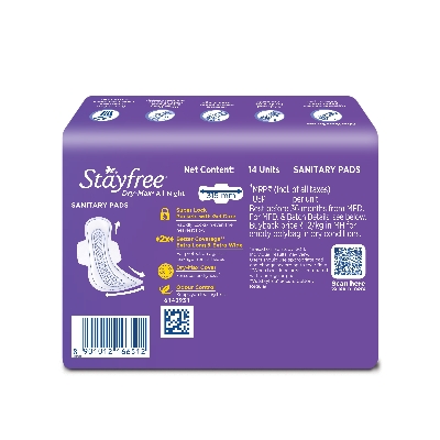 Stayfree Dry-Max All Nights XXL Thin Sanitary Napkins, with Wings 14 pads IDConline shop bangladeshothoba.com