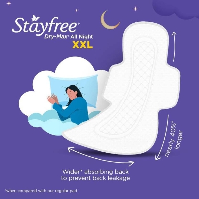 Stayfree Dry-Max All Nights XXL Thin Sanitary Napkins, with Wings 7 pads IDConline shop bangladeshothoba.com