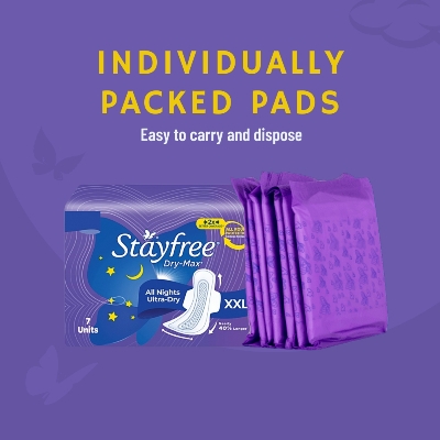 Stayfree Dry-Max All Nights XXL Thin Sanitary Napkins, with Wings 7 pads IDConline shop bangladeshothoba.com