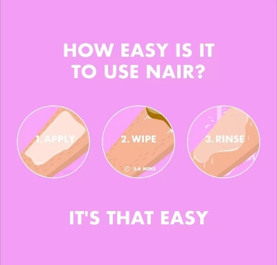 Picture of International UK product unwanted Hair removal cream Nair lemon fragrance used for male/ female - 110 ml