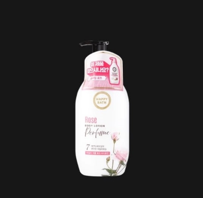 Picture of International Korean product Happy Bath Rose Body Lotion used for male/ female - 450 ml
