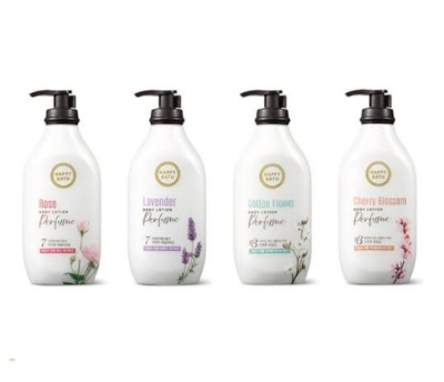 Picture of International Korean product Happy Bath Cherry Blossom Body Lotion used for male/ female - 450 ml