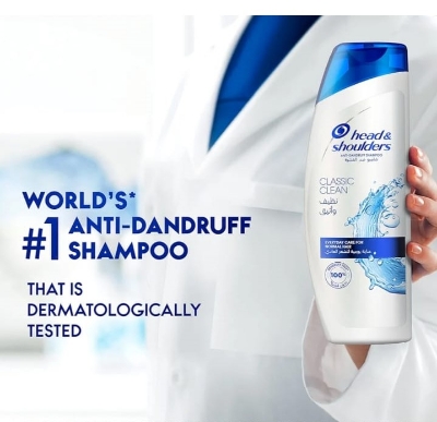 Picture of International UAE product Hair care Head & shoulders CLASSIC CLEAN shampoo used for male/ female - 400 ml