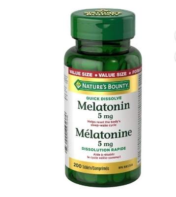 Picture of Nature's Bounty Melatonin 5 mg, 200 tablets