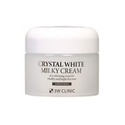 Picture of International Korean Product Skin care Facial MOISTURIZER 3W CLINIC CRYSTAL WHITE MILKY cream used for male/female - 50 gm