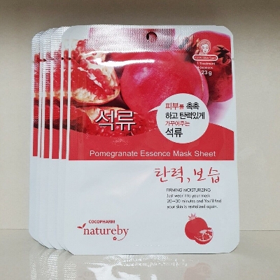 Picture of International Korean Product Skin care Natureby Pomegranate Essences mask sheet 10 piece used for male/female - 230 gm