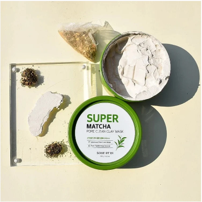 Picture of International Korean product Skin care SOME BY MI Super Matcha Pore Clean Clay Mask used for male/female - 100 gm