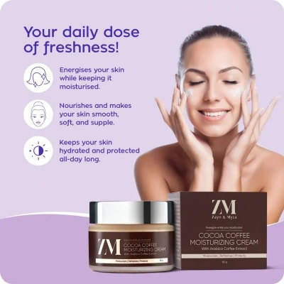 Picture of International Indian product Skin care ZM Cocoa Coffe Moisturizing cream Used for male/female - 50 gm
