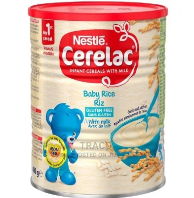 Picture of International European food item Cerelac infant cereals with milk start from 6 months (Rice) - 400 gm