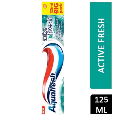 Picture of International UK Product  Aquafresh Active Fresh Toothpaste With Menthol Big pack (125ml)