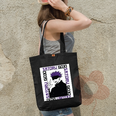 Picture of SamiaCraft Beautiful Designed Cotton Canvas Tote Bag with Zipper for Women & Students University, College Fashion - Everyday Daily Use