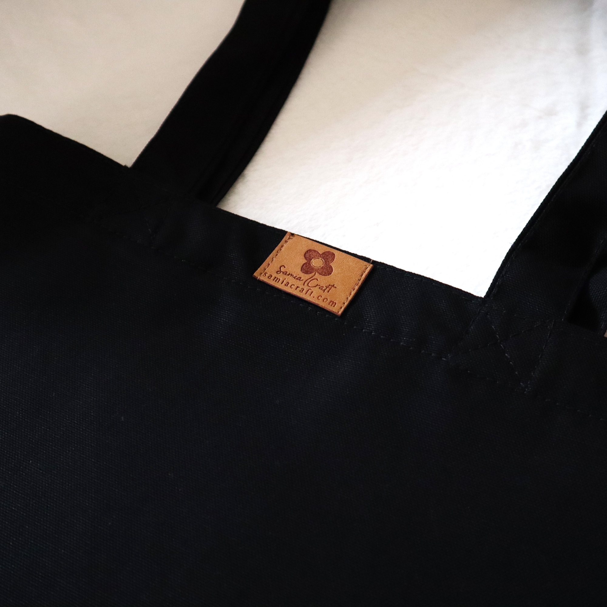 Picture of SamiaCraft Unique Designed Cotton Canvas Tote Bag with Zipper for Women & Students University, College Fashion