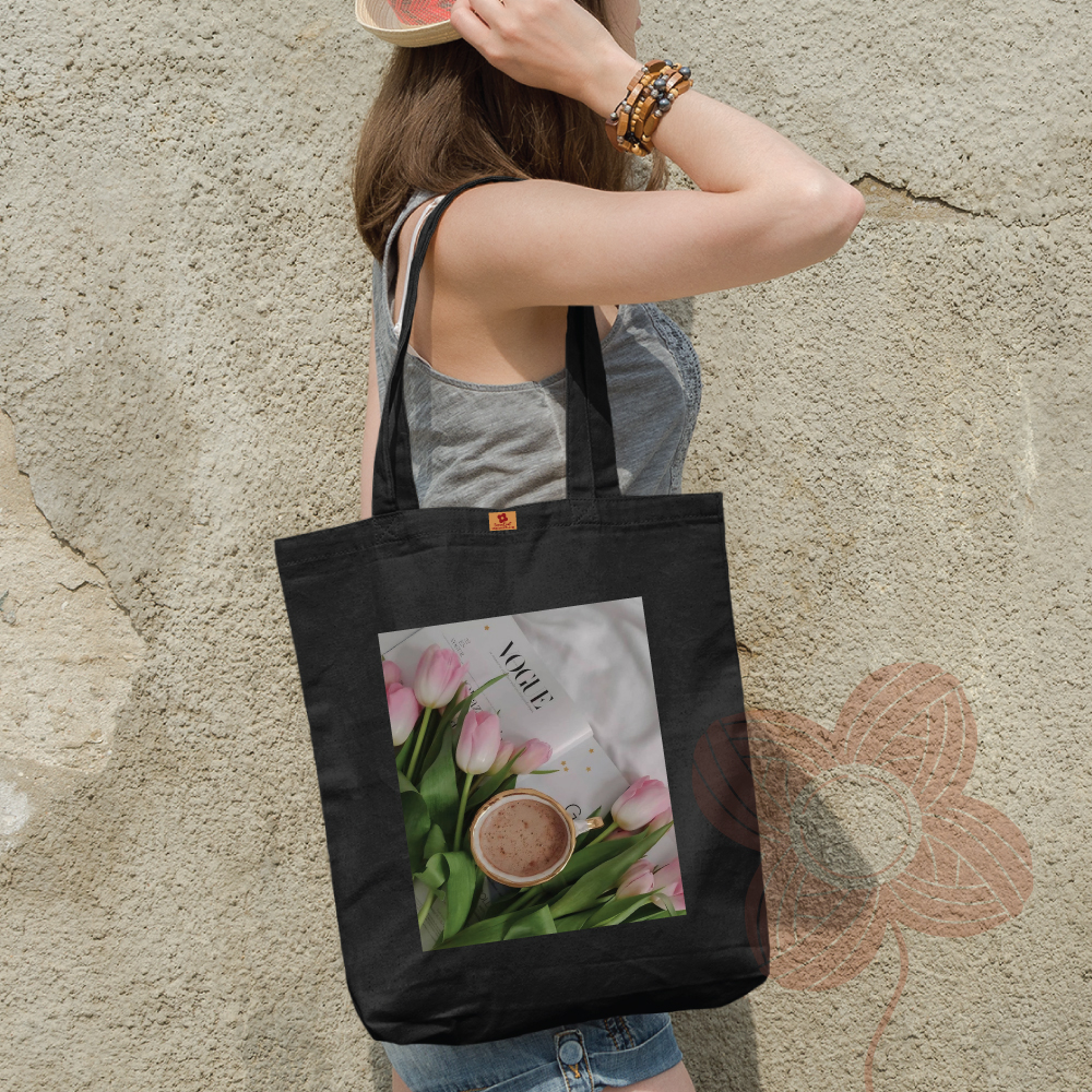 Picture of SamiaCrafts Canvas Tote Bag Exclusive Design Shopping Bag /College University Bag, Tote Bag with Zipper