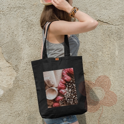 Picture of Samia Craft Floral Printed Stylish Sustainability: Cotton Canvas Tote in Chic Prints