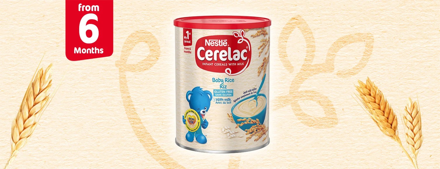 Picture of International European food item Cerelac infant cereals with milk start from 6 months (Rice) - 400 gm