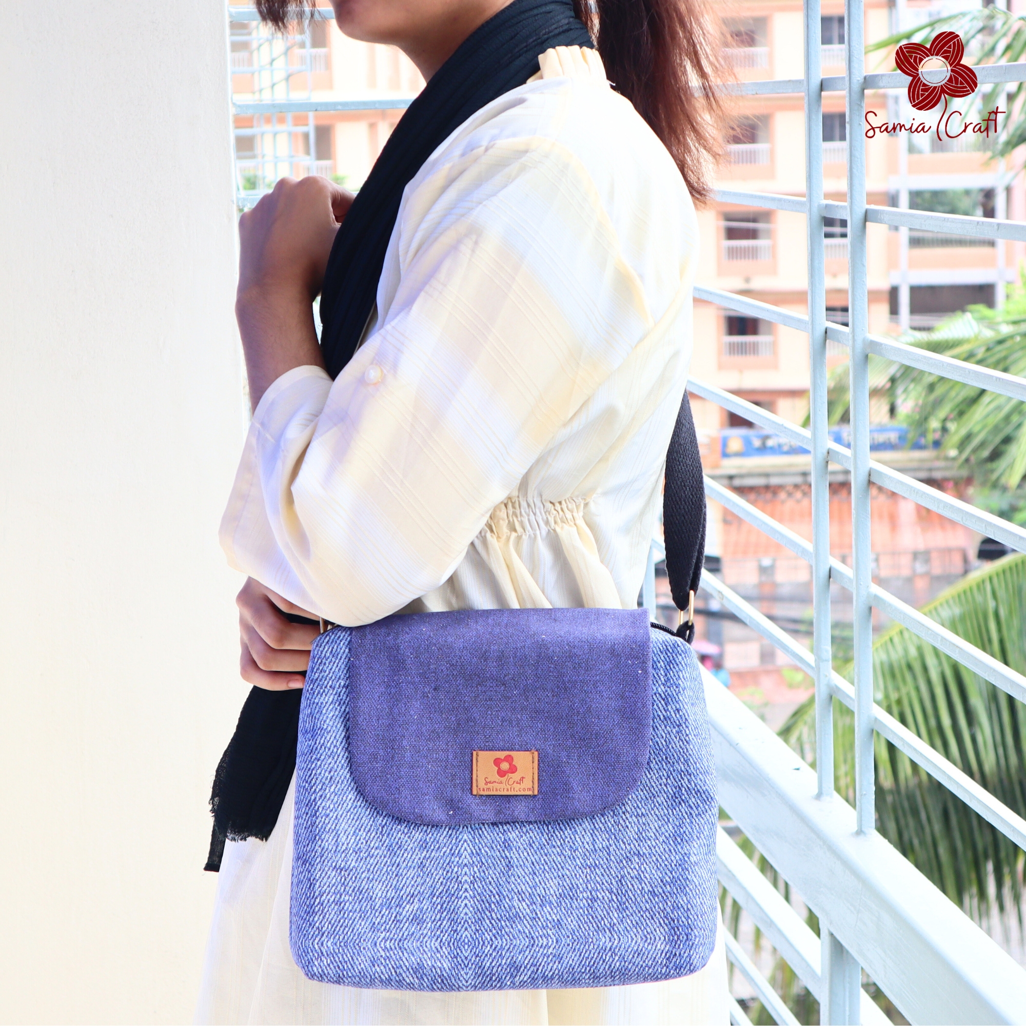 Picture of Samia Craft Fashionable Unique Design Ladies Cross Bag - Trendy Fashionable Women Tote Bag