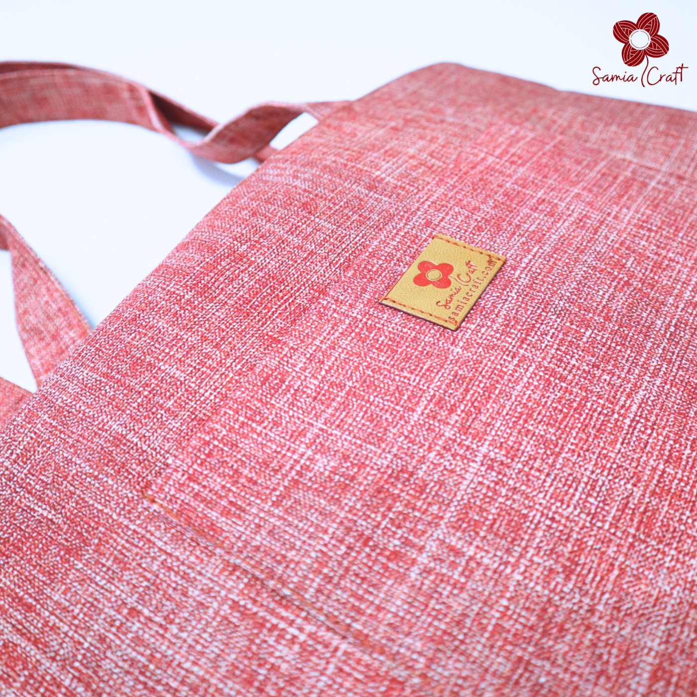 Picture of Samia Craft Designer Eco-Friendly Canvas Tote Bag with Outside Pocket & Zipper – Perfect for College and University Girls