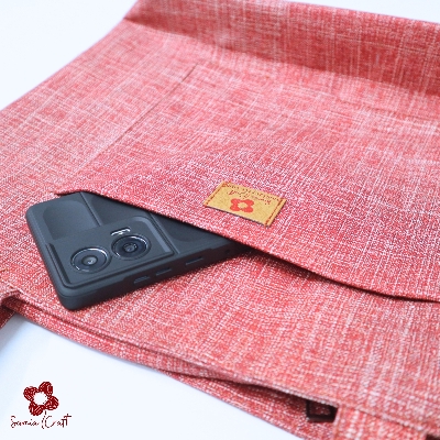 Picture of Samia Craft Designer Eco-Friendly Canvas Tote Bag with Outside Pocket & Zipper – Perfect for College and University Girls