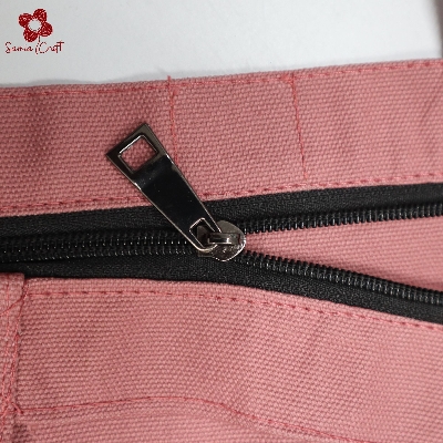 Picture of Samia Crafts 14/16 Inch Top Handle Tote Canvas Bag with Zipper -  Trendy and Aesthetic Tote Bag for Women and Girls