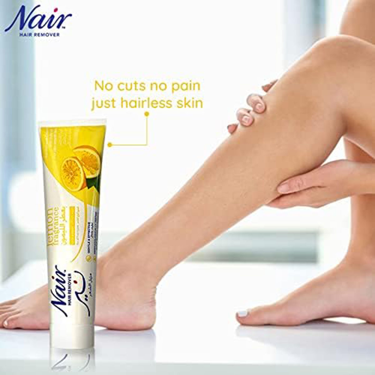Picture of International UK product unwanted Hair removal cream Nair lemon fragrance used for male/ female - 110 ml